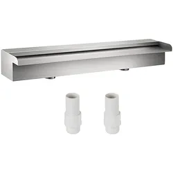 VEVOR Schwalldusche Poolfontäne Wasserfall 23,6x4,5x3,1 Poolbrunnen aus 304 Edelstahl mit Wasserfontäne Dekoration Gartenteich
