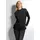 Madeleine Sweatshirt mit Strass-Besatz schwarz 36