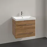 Villeroy & Boch Avento Waschtischunterschrank 2 Auszüge, Breite 630mm, A89000RH 63x51,4x45,2cm, wandhängend, Kansas Oak