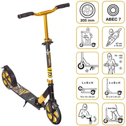 muuwmi Aluminium Scooter Deluxe 205 mm gold EINHEITSGRÖSSE