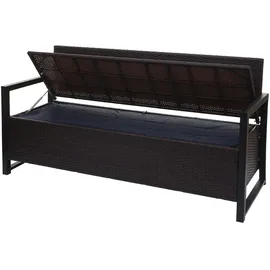 Mendler HWC-F39 3er Sitzbank 150 x 60 x 85 cm Braun