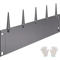 SucceBuy Rasenkante 5er-Set Beeteinfassung Beetumrandung Metall 990x207x1,5mm Grau - Dunkelgrau