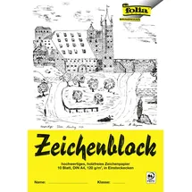 Folia Zeichenblock mit Leinenecken DIN A4, 10 Blatt