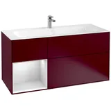 Villeroy & Boch Villeroy und Boch Finion Waschtischunterschrank G060MTHB 119,6x59,1cm, Emotion, Regal links White matt lacquer, Peony Matt