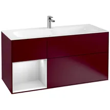 Villeroy & Boch Villeroy und Boch Finion Waschtischunterschrank G060MTHB 119,6x59,1cm, Emotion, Regal links White matt lacquer, Peony Matt