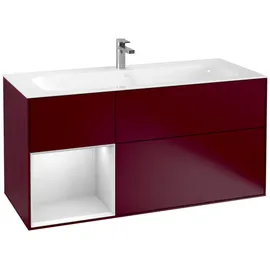 Villeroy & Boch Villeroy und Boch Finion Waschtischunterschrank G060MTHB 119,6x59,1cm, Emotion, Regal links White matt lacquer, Peony Matt