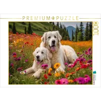 Calvendo Puzzle Pyrenäen Berghund mit Welpe 1000 Teile Lege-Größe