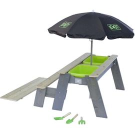 EXIT TOYS Aksent Sand-, Wasser- und Picknicktisch mit Sonnenschirm (52.05.08.45)
