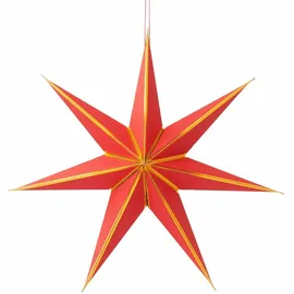 Rico Design Papierstern, Rot/Gold, FSC MIX