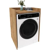 möbelkap Waschmaschinenumbau | Moderner Badschrank für Waschmaschine & Trockner | Platzsparende Waschmaschinenverkleidung mit Stauraum |Eiche Wotan