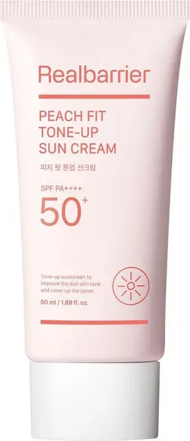 REAL BARRIER Peach Fit Tone-Up Sonnencreme SPF 50+ PA++++ Gesichtscreme 50 ml