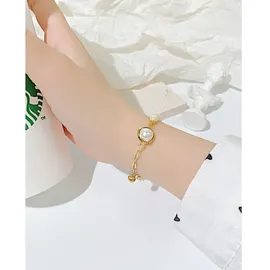 COLLEZIONE ALESSANDRO Perla Armband aus Glas goldfarben 1-tlg Größe onesize