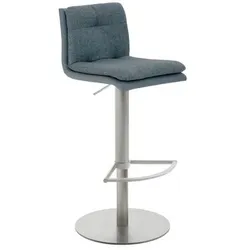 Mayer Sitzmöbel Barhocker »1215«, Breite: 41 cm, höhenverstellbar, Mikrofaser, blau