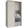 masseno Schwebetürenschrank TAVI 120 x 205 x 60 cm Beige/Gelb