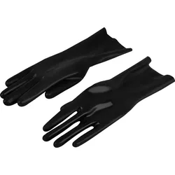 Glänzende Latex-Handschuhe, schwarz, L