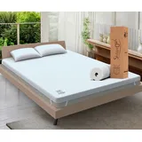 sleepy owl Topper Gel-Memory Matratzentopper 140x200x5 cm, H2 / H3, Atmungsaktiv, Rutschfest, Abnehmbar & Waschbar