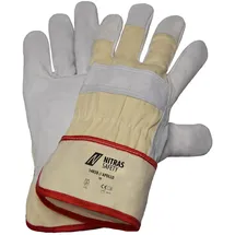 AS Arbeitsschutz GmbH NITRAS APOLLO, Rindvolllederhandschuhe, naturfarben / grau 10