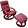 MCW Fernsehsessel Aprilia Kunstleder 66 x 104 x 89 cm Bordeaux mit Hocker