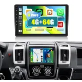 4G+64G 8Core CAMECHO Android 13 Autoradio für FIAT Ducato/Peugeot Boxer/Citroen Jumper mit Navi Carplay Android Auto,9-Zoll Bildschirm Doppel Din Autoradio mit Bluetooth RDS 32EQ DSP Mirror Link