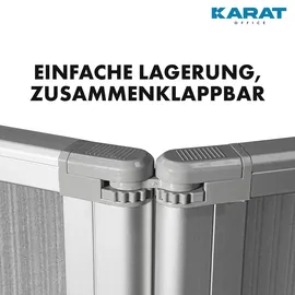 karat office Doppelseitige Trennwand 3-teilig Semi-Transparent