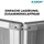 karat office Doppelseitige Trennwand 3-teilig Semi-Transparent