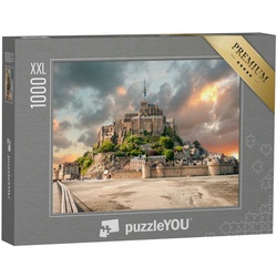 puzzleYOU Puzzle Puzzle 1000 Teile XXL „Le Mont Saint Michel, Normandie, Frankreich“, 1000 Puzzleteile, puzzleYOU-Kollektionen Frankreich