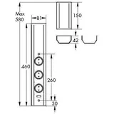 naber gmbh Steckdosenelement Mira Wand small Schwarz 1 St.