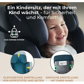Kinderkraft XPAND 2 i-Size With Isofix System 100- Kindersitz 150 cm) - Harbor Blue - One Size