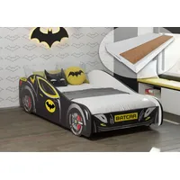 Kids Collective Jugendbett Autobett Batman 70 x 140 cm Holz schwarz