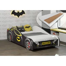 Kids Collective Jugendbett Autobett Batman 70 x 140 cm Holz schwarz