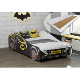 Kids Collective Jugendbett Autobett Batman 70 x 140 cm Holz schwarz