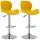 vidaXL Barhocker 2 Stk. Senfgelb Samt