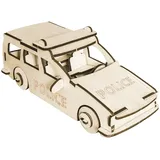Peter Bausch GmbH & Co. KG PEBARO 851/3L - Holzbausatz Polizeiauto, Laser cut Bastelset