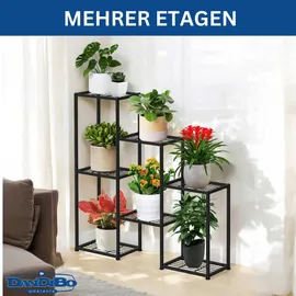 DanDiBo Ambiente Blumenregal 6 Ebenen 96578  Metall 60 x 30 cm Schwarz