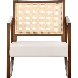 Beliani Schaukelsessel LEIDY Holz 0 x 0 x 0 cm Beige/Braun