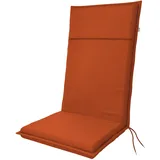 Doppler Hochlehner Auflage Life 119x48x4 cm – Gartenstuhlauflage mit 4 cm Polsterung | Sitzauflage für Hochlehner mit Rückenhalteband & Bindebändern | UV-beständige Stuhlauflage