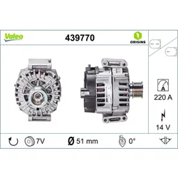 Generator VALEO 439770 für Mercedes-Benz E