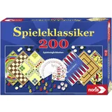 Noris 606111687 Spieleklassiker mit 200 Spielmöglichkeiten wie Skat, Mühle, Dame, Backgammon oder Nur keine Aufregung, für 1 bis 6 Spieler ab 6 Jahren