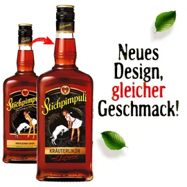 Stichpimpuli Bockforcelorum Kräuterlikör mit Kirsche 35% Vol.