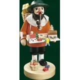 Richard Glässer GmbH Seiffen Räuchermann Spielzeughändler 17 cm bunt