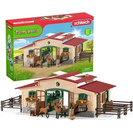 Schleich Farm World Pferdestall mit Pferden und Zubehör 42195