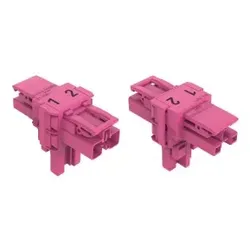 Wago 770-1603 T-Verteiler, 2-polig, Kod. B, pink 7701603 - 50 Stück