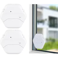 VisorTech 2er-Set extradünne Glasbruchmelder, 2 Stufen, 95 dB, 54