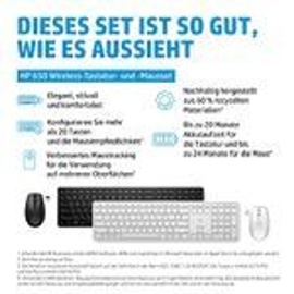 HP 650 Wireless Keyboard and Mouse Combo, weiß, USB, DE (4R016AA#ABD)