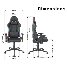 deltaco GAM-080 RGB Gaming Chair schwarz