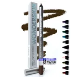 Wonderskin 1440 Longwear Brown Glitter Wasserfester Eyeliner-Stift – Anspitzbarer Eyeliner-Stift Und Wischfeste Braune Eyeliner-Stifte (Gold Mokka)
