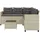 vidaXL Gartenlounge-Set Gartensofa in L-Form grau