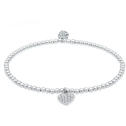 Elli Herz Symbol Kristalle 925 Silber 18 Damen 