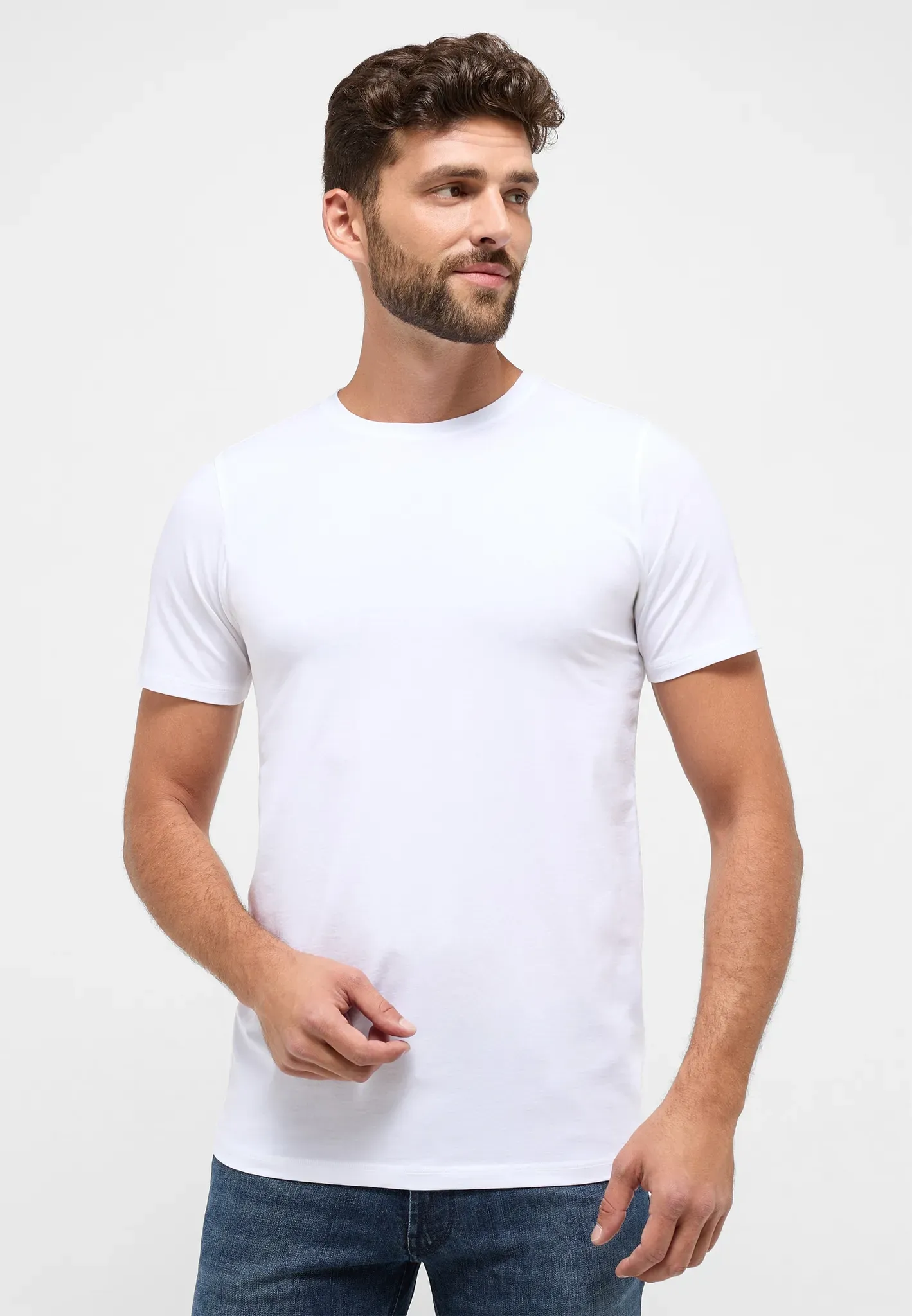 Eterna Rundhalsshirt Eterna weiß XL