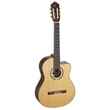 Ortega Guitars Medium Neck Konzertgitarre Performer Series Elektro-akustische 4/4 Gitarre, Natur Inklusive Gigbag (RCE159MN)